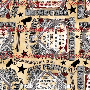 This is My Gun Permit - Fabric