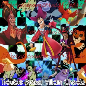 Trouble Maker Villain Checks - Fabric