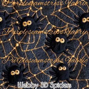Webby 3D Spiders - Fabric