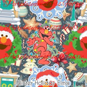Winter Holiday Elmo - Fabric