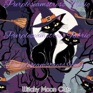 Witchy Moon Cats - Fabric
