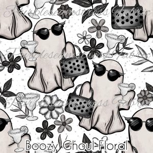 Boozy Ghoul Floral - Fabric