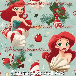 Christmas Seashell Ariel - Fabric