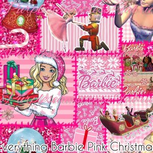 Everything Barbie Pink Christmas - Fabric