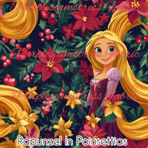 Rapunzel in Poinsettias - Fabric