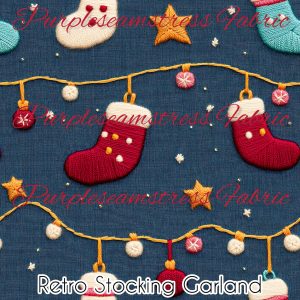 Retro Stocking Garland - Fabric