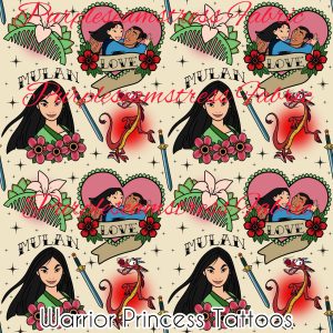 Warrior Princess Tattoos - Fabric