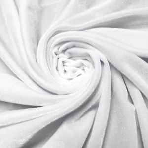 White Stretch Velvet