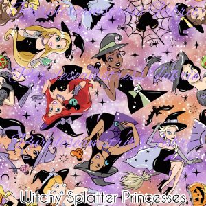 Witchy Splatter Princesses - Fabric