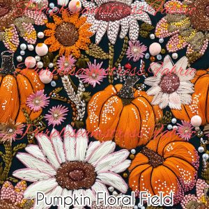 Pumpkin Floral Field