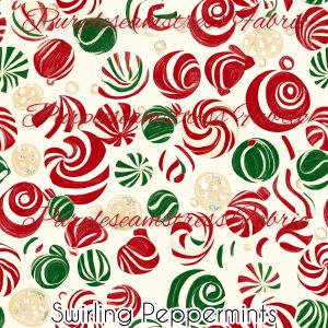 Swirling Peppermints - Fabric