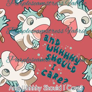 And Whhhhy Should I Care?
