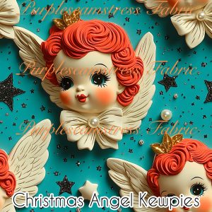 Christmas Angel Kewpies - Fabric