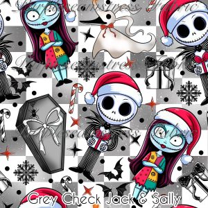 Grey Check Jack & Sally