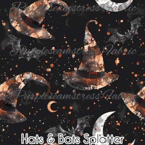 Hats & Bats Splatter - Fabric