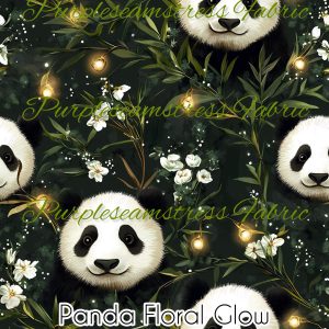 Panda Floral Glow - Fabric