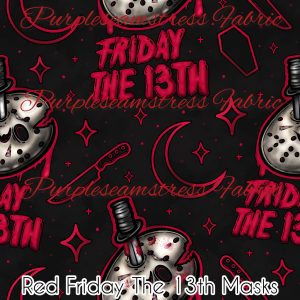 Red Friday The 13th Masks - Fabric