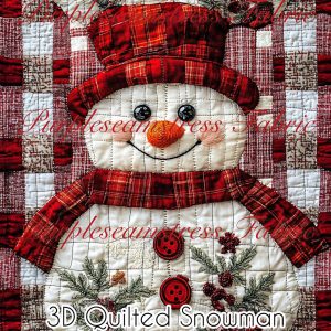 3D Quilted Snowman - Fabric
