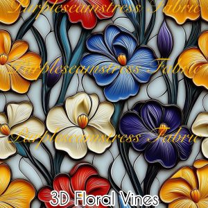 3D Floral Vines - Fabric