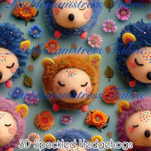 3D Speckled Hedgehogs - Fabric