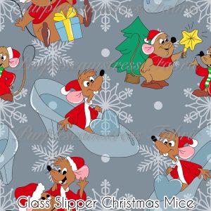 Glass Slipper Christmas Mice - Fabric