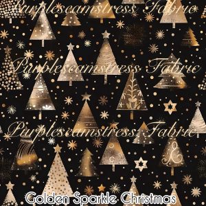 Golden Sparkle Christmas - Fabric