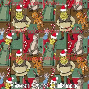 Green Ogre Christmas - Fabric