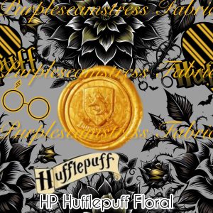 HP Hufflepuff Floral - Fabric