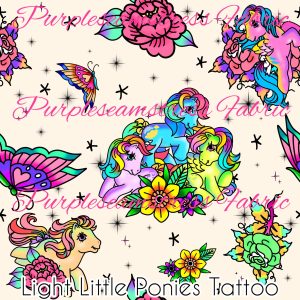 Light Little Ponies Tattoos - Fabric