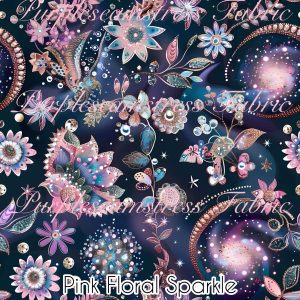 Pink Floral Sparkle - Fabric