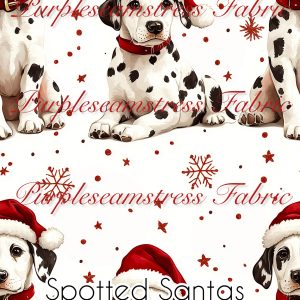 Spotted Santas - Fabric