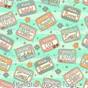 Affirmation Name Tags - Fabric