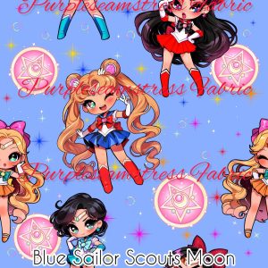 Blue Sailor Scouts Moon - Fabric