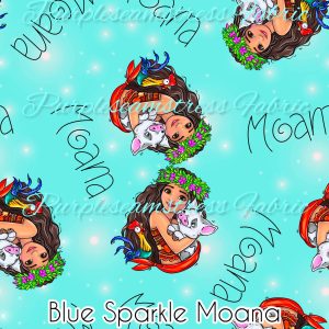 Blue Sparkle Moana - Fabric