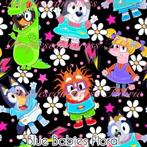 Blue Babies Floral - Fabric