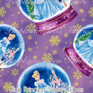 Blue Princess Snow Globes - Fabric