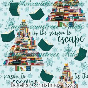 Bookish Christmas Trees - Fabric