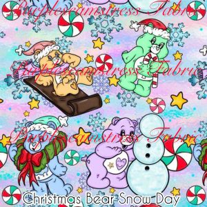 Christmas Bear Snow Day - Fabric