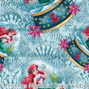Christmas Mermaid Snow Globes - Fabric