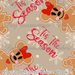 Classic Christmas Mouse Cookies - Fabric