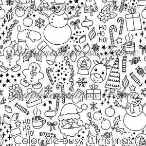 Color Me Busy Christmas - Fabric