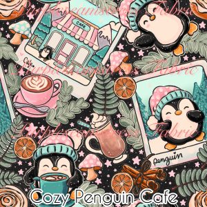 Cozy Penguin Cafe - Fabric