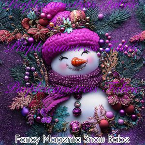 Fancy Magenta Snow Babe - Fabric