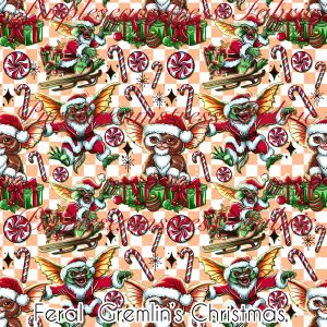 Feral Gremlins Christmas - Fabric