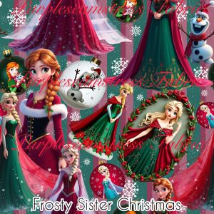 Frosty Sister Christmas - Fabric