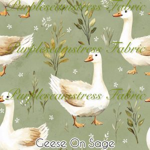Geese On Sage - Fabric