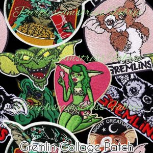 Gremlin Collage Patch - Fabric