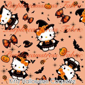 Halloween Kitty Coquette - Fabric