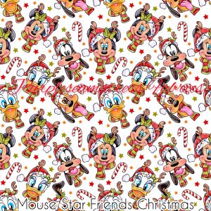 Mouse Star Friends Christmas - Fabric