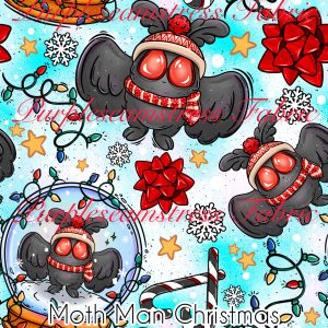 Moth Man Christmas - Fabric
